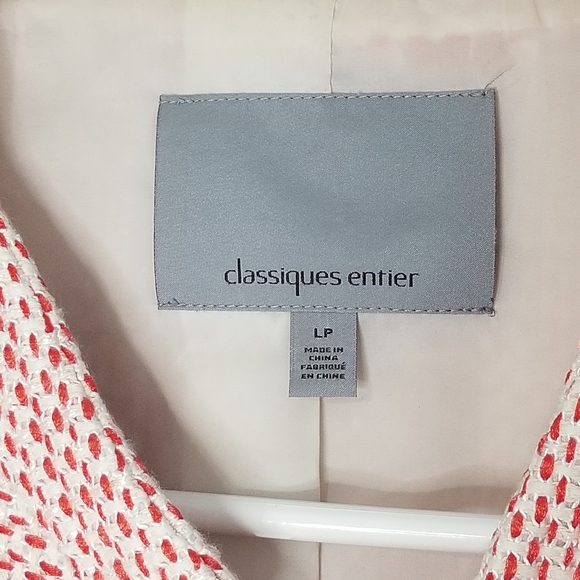 Classiques Entier Red Tweed Petite Lrg Moto Blazer Office Jacket Zip Ope… - Picture 3 of 12